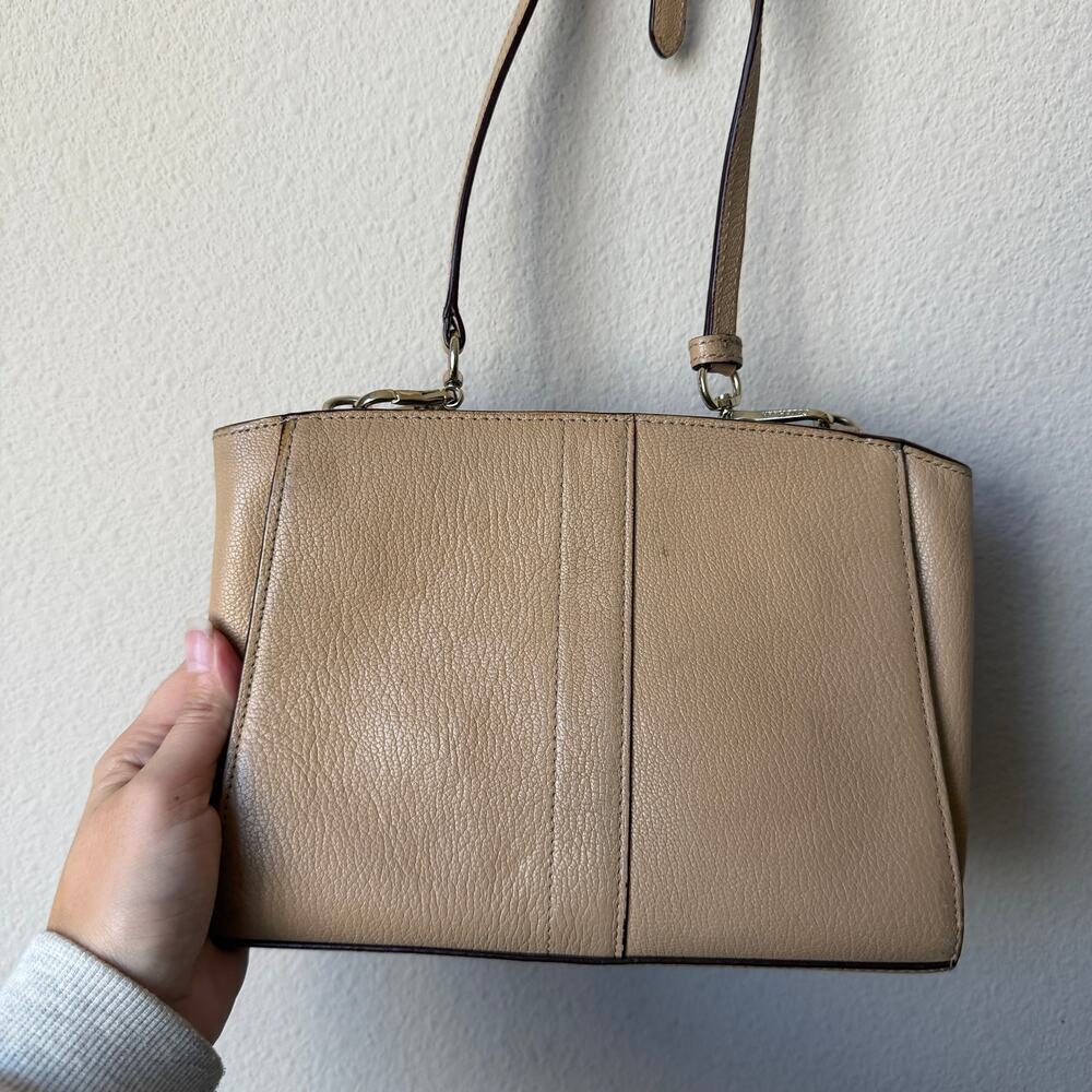 Cole Haan Beige Pebbled Leather Crossbody Bag - Picture 5 of 7